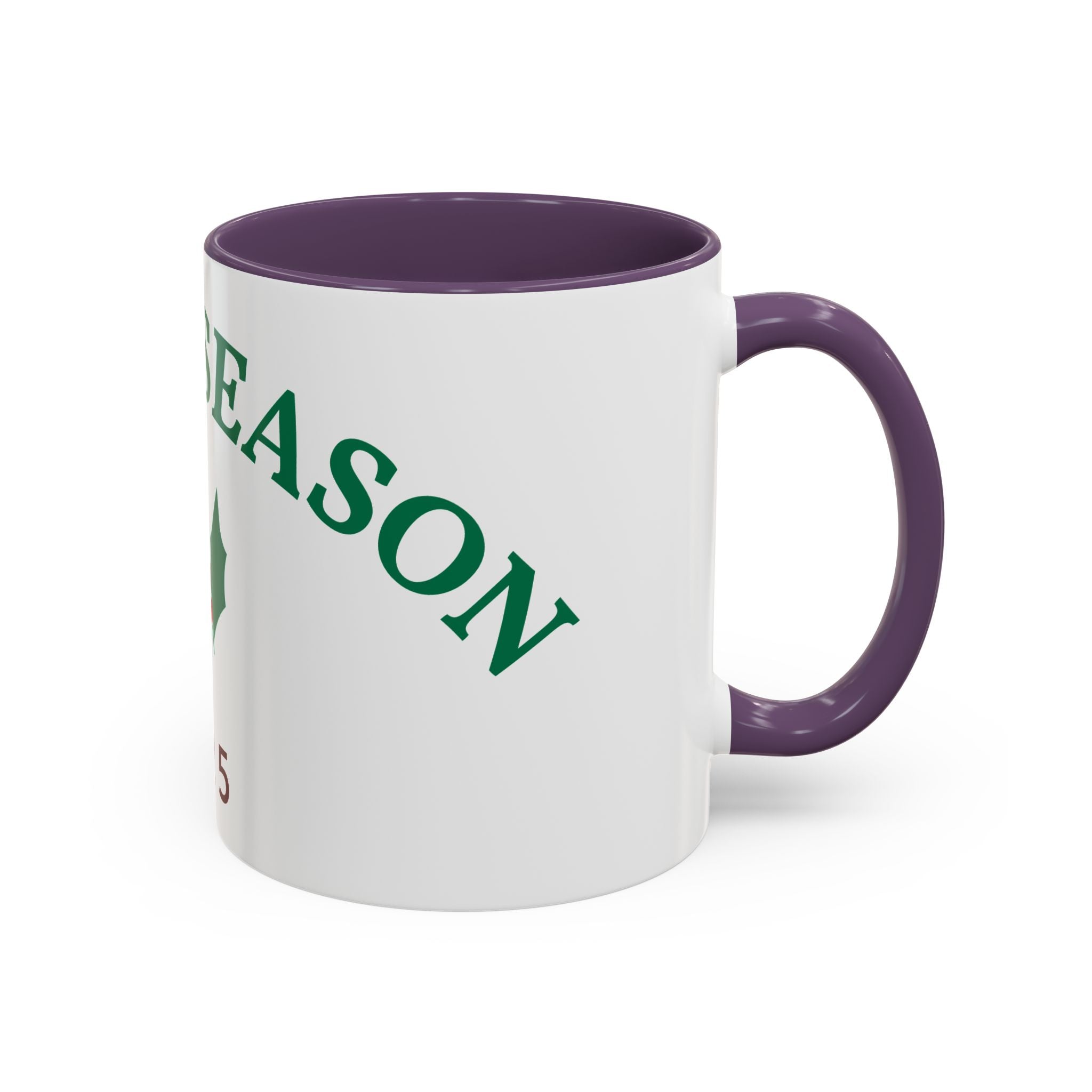Holiday Coffee Mug - "Tis the Season 2025" Accent Ceramic Mug