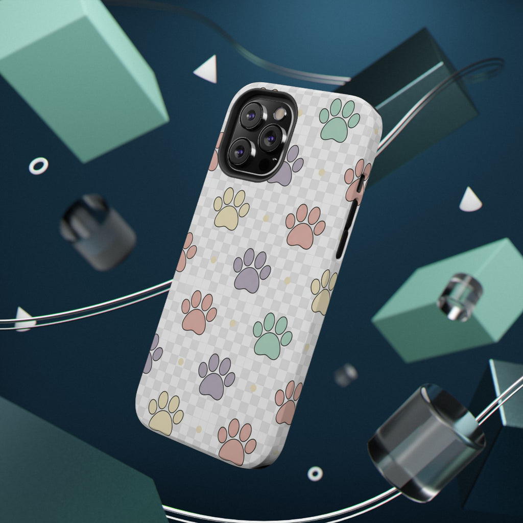 Paw Print Impact Phone Case — Pastel Pet Protector