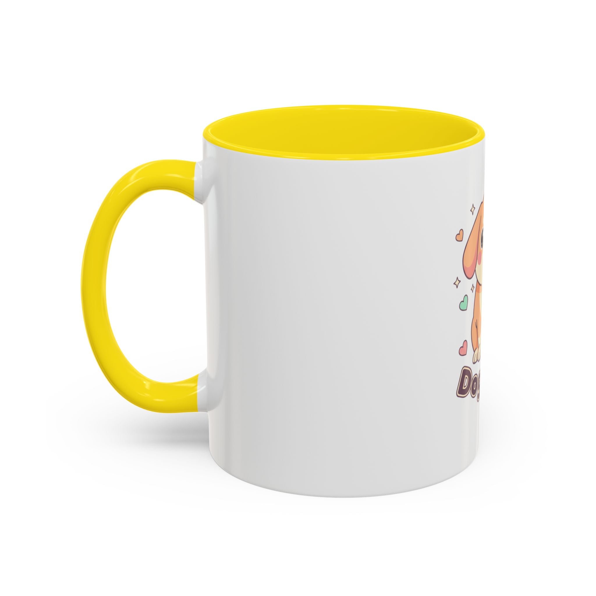 Dog Mom Coffee Mug — Cute Puppy Accent Mug (11/15 oz)