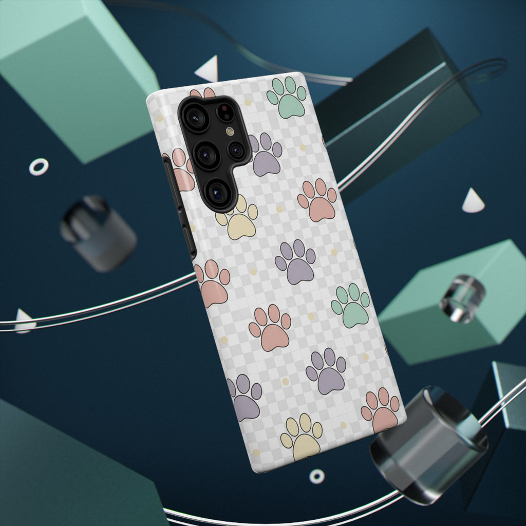 Paw Print Impact Phone Case — Pastel Pet Protector
