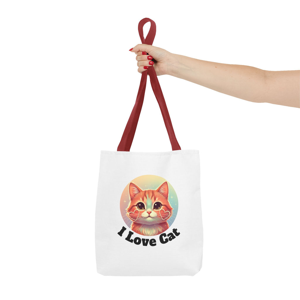 Cat Lover Tote Bag — Cute "I Love Cat" Kitty Canvas Tote
