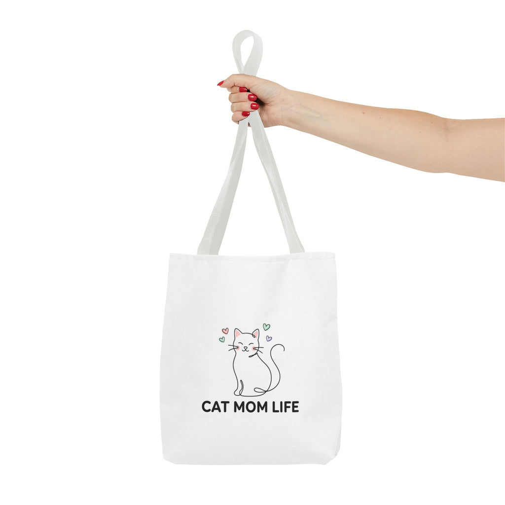 Cat Mom Life Tote Bag — Cute Cat Lover Canvas Tote