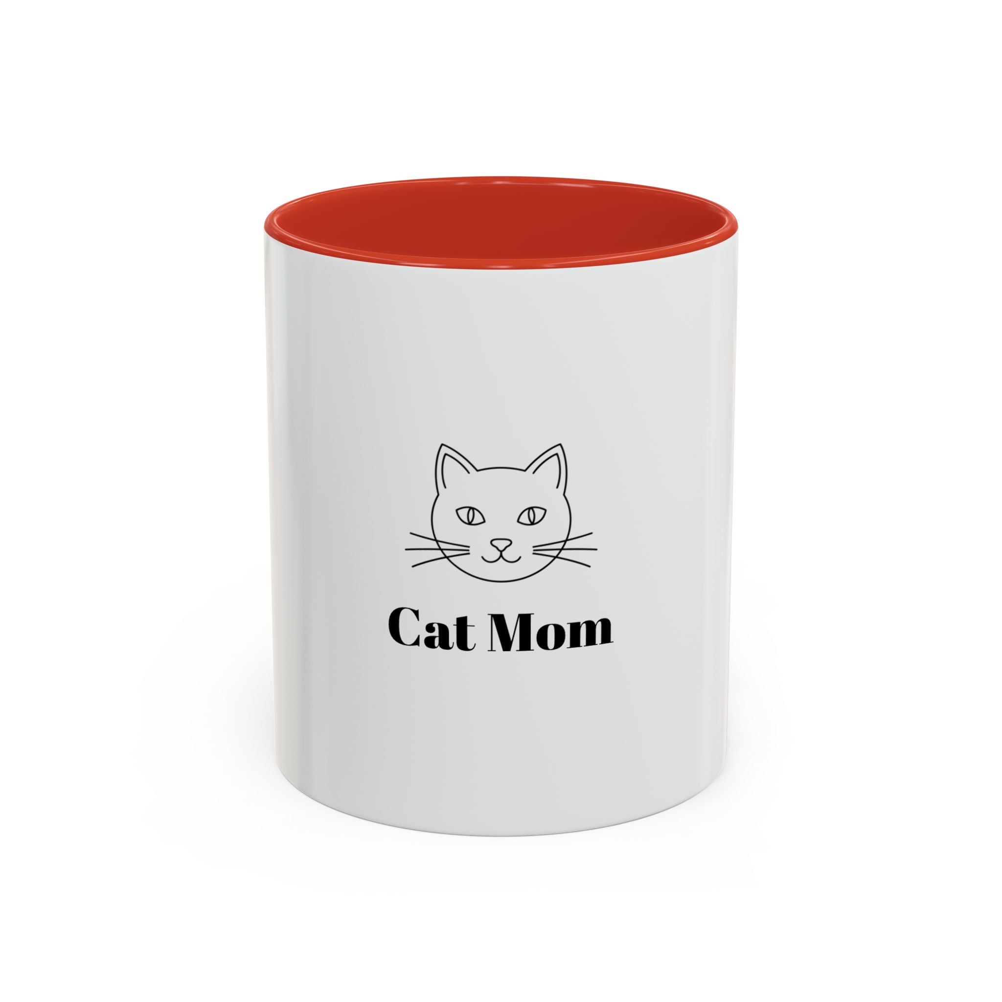 Cat Mom Coffee Mug — Cute Cat Face Gift (11oz & 15oz)