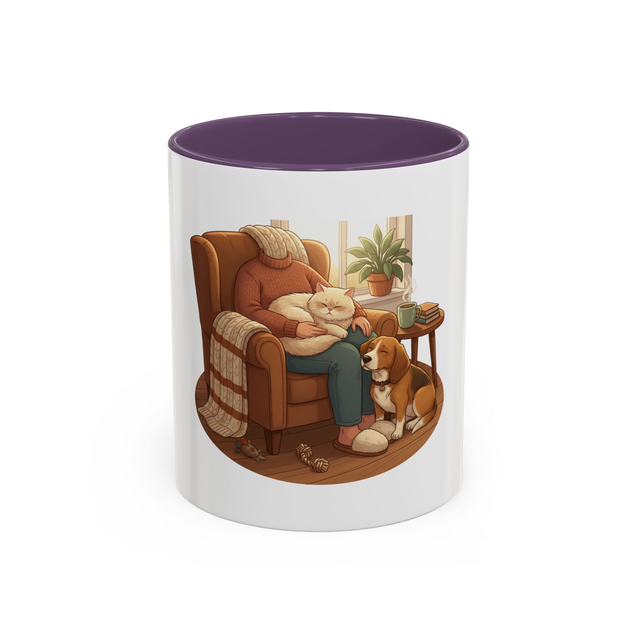 Cozy Pet Lover Mug – Ceramic Accent Mug with Dog Illustration, Warm Home Coffee Cup, 11oz & 15oz