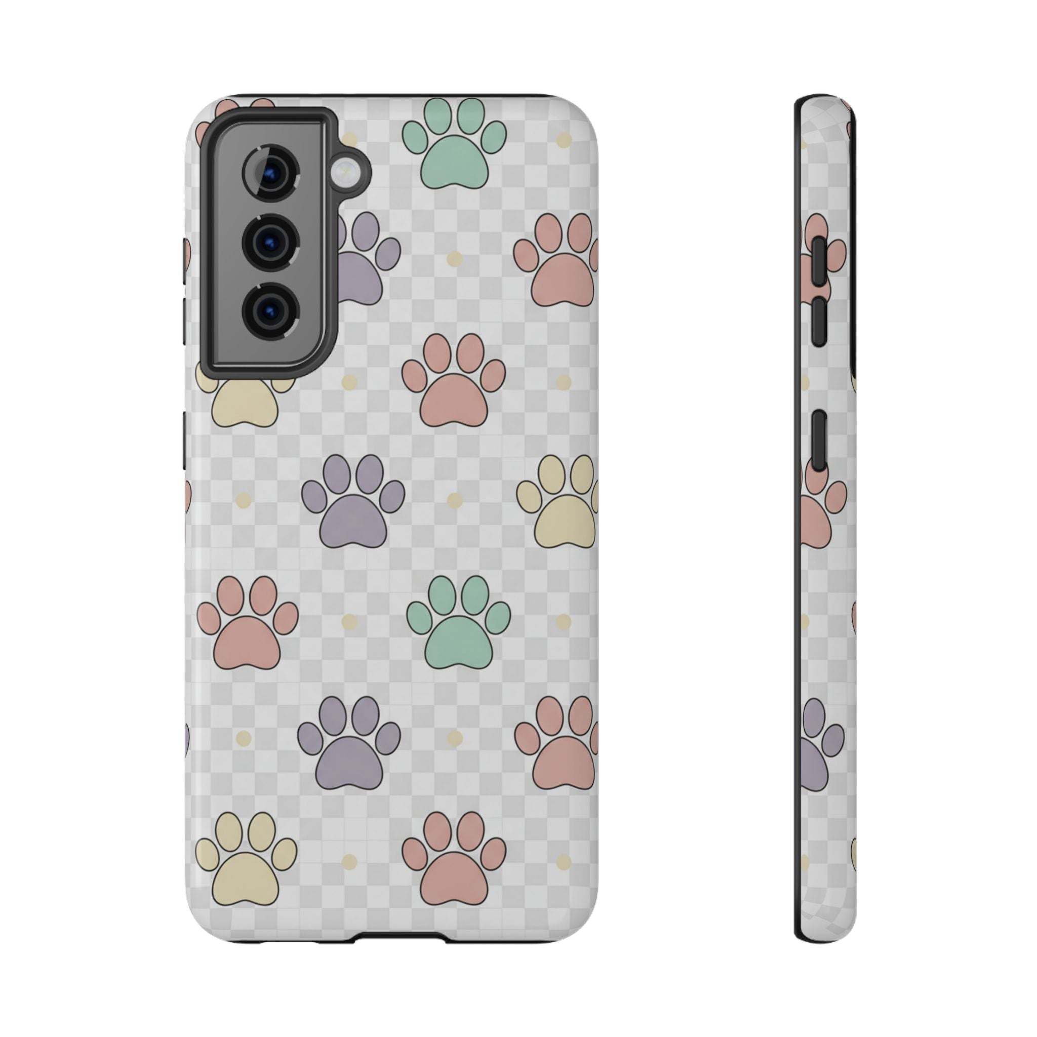 Paw Print Impact Phone Case — Pastel Pet Protector
