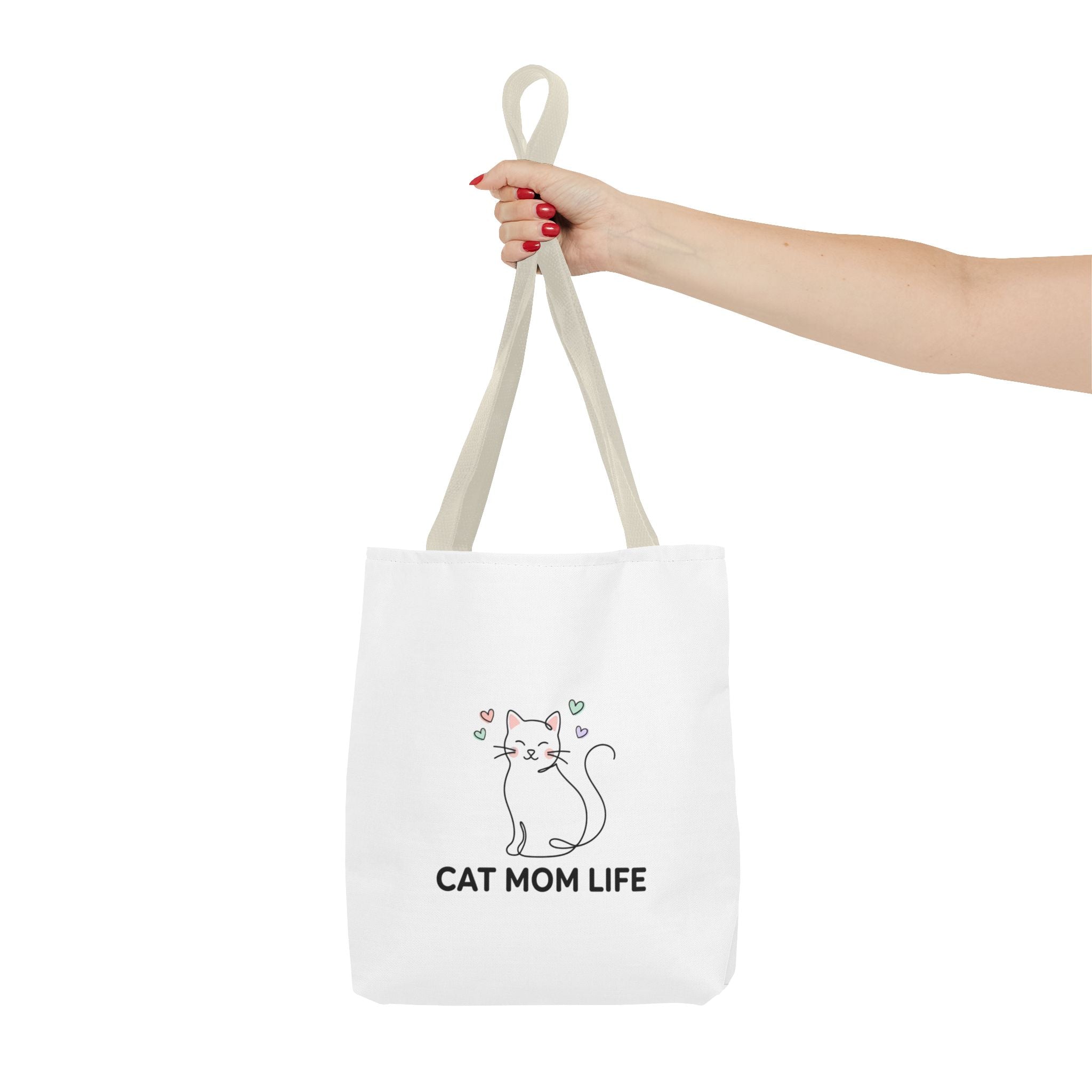 Cat Mom Life Tote Bag — Cute Cat Lover Canvas Tote