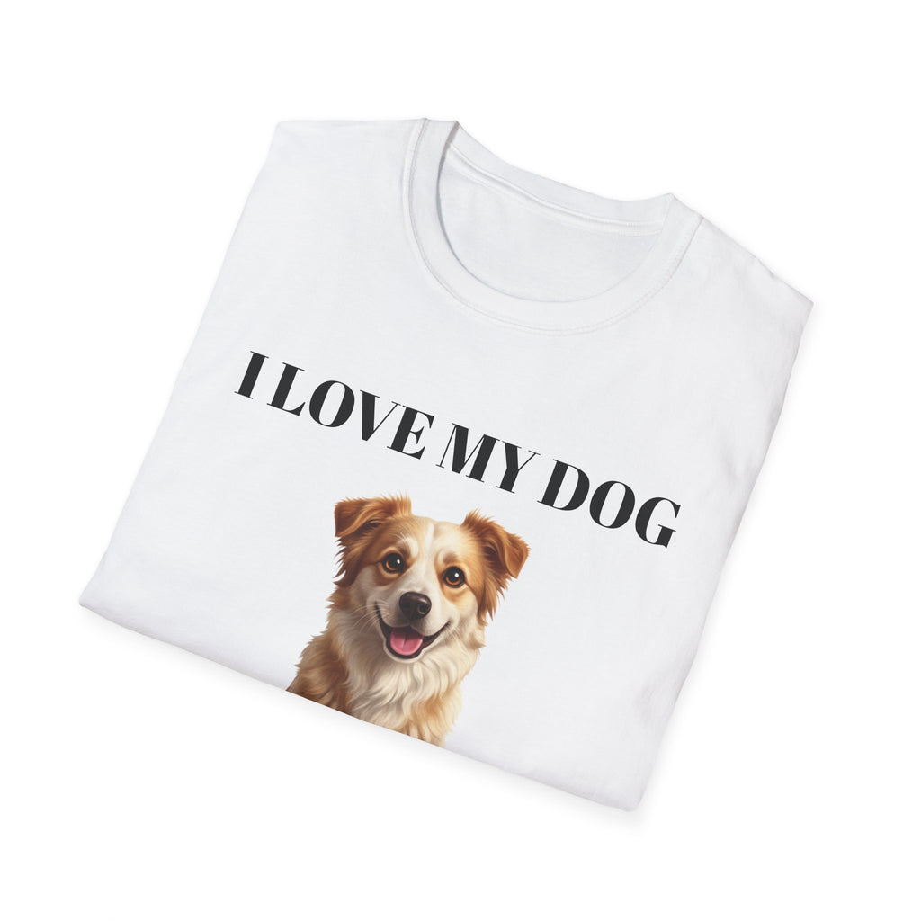 I Love My Dog T-Shirt — Cute Pet Portrait Tee for Dog Lovers