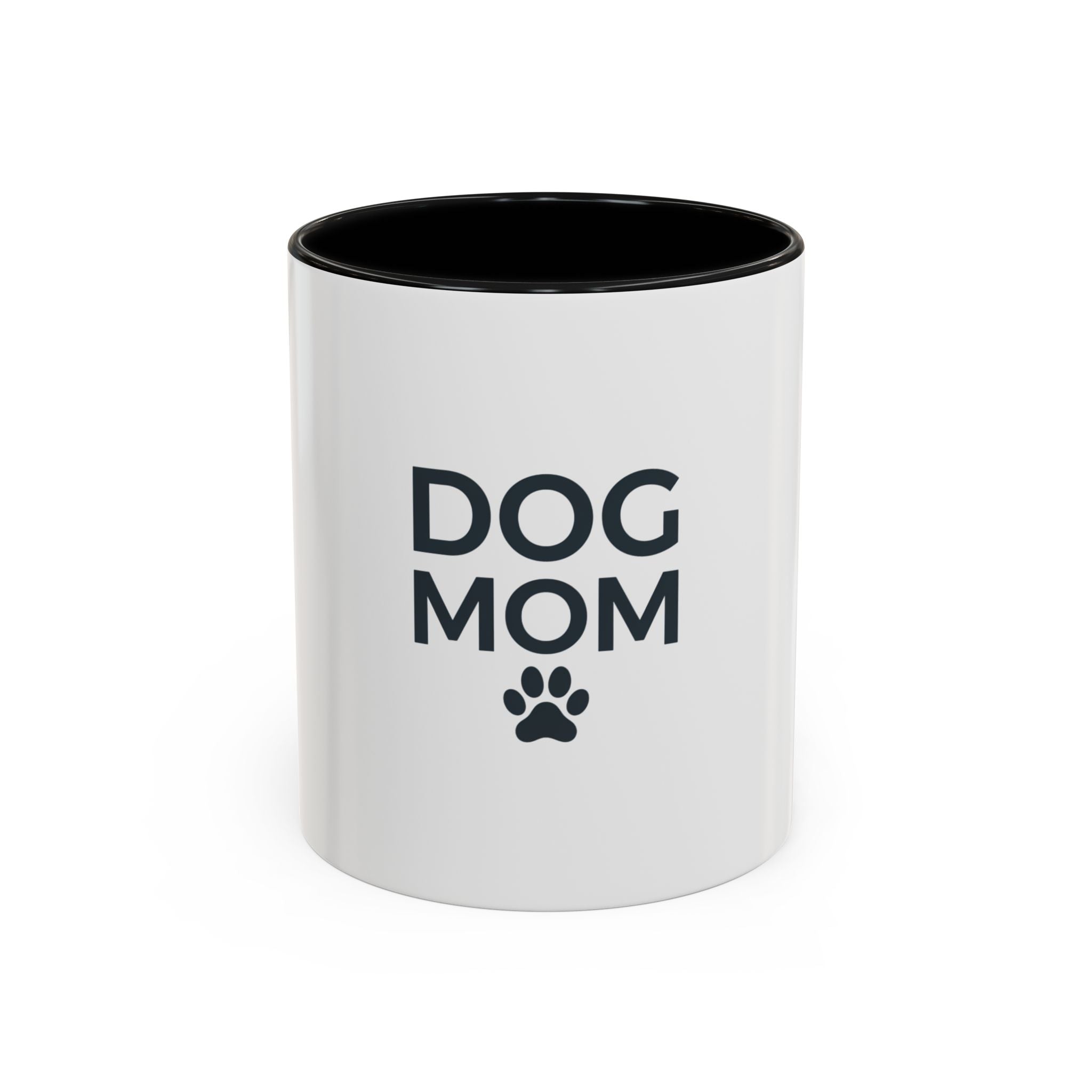 Dog Mom Accent Coffee Mug — Paw Print Gift for Pet Lovers (11/15 oz)