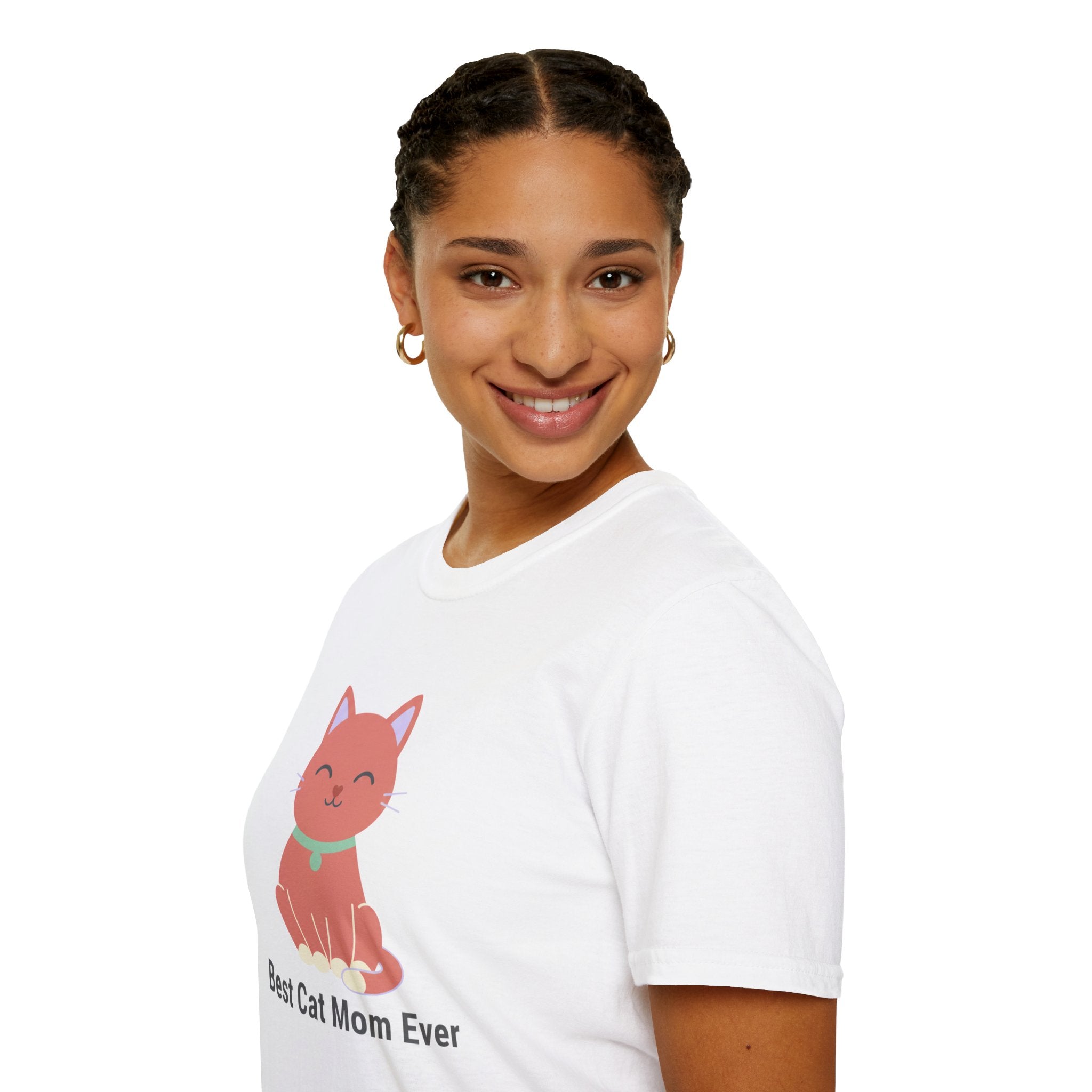 Best Cat Mom Ever T-Shirt — Cute Pink Cat Graphic, Mother’s Day Gift for Cat Moms