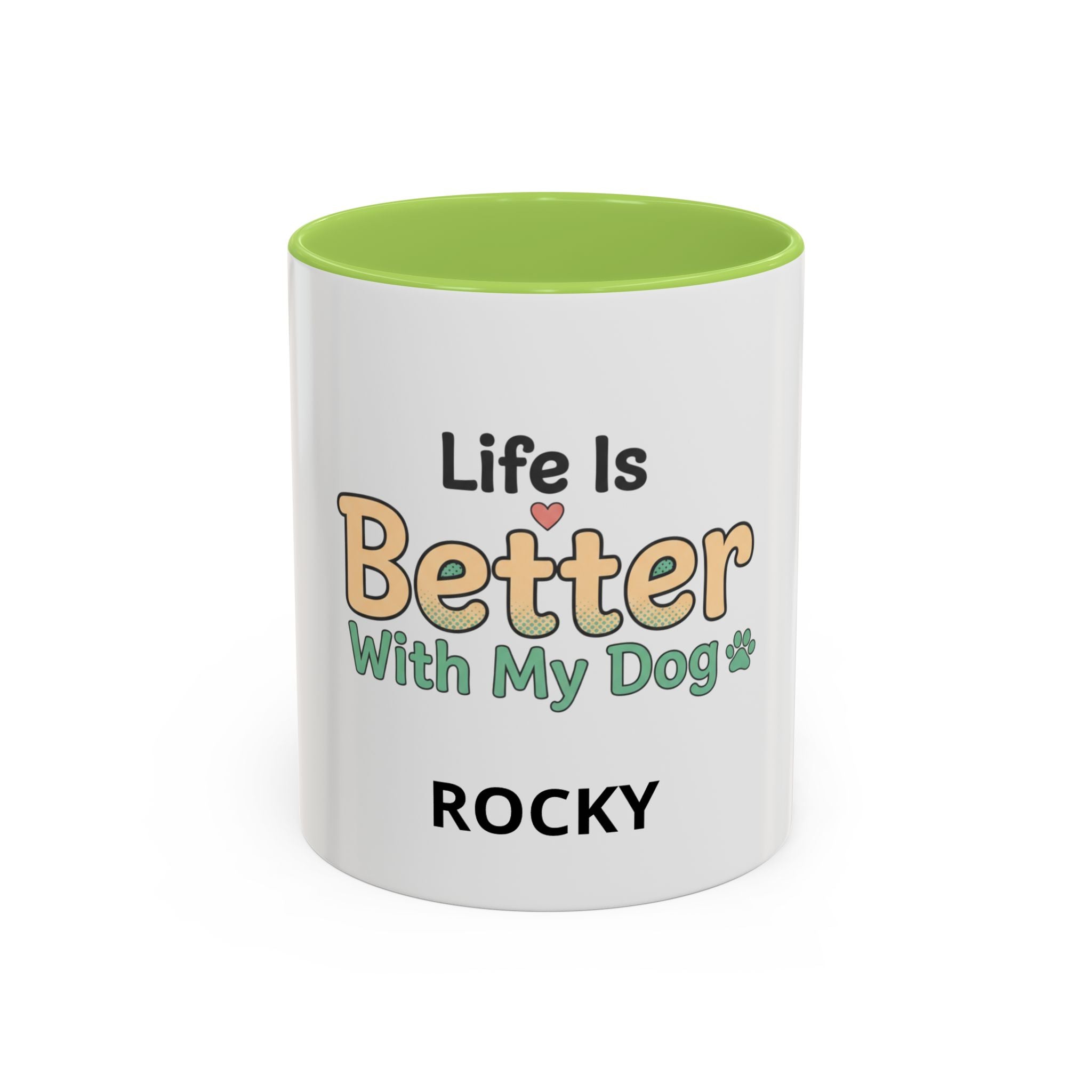 Life Is Better With My Dog On Drup Accent Coffee Mug (11/15oz)