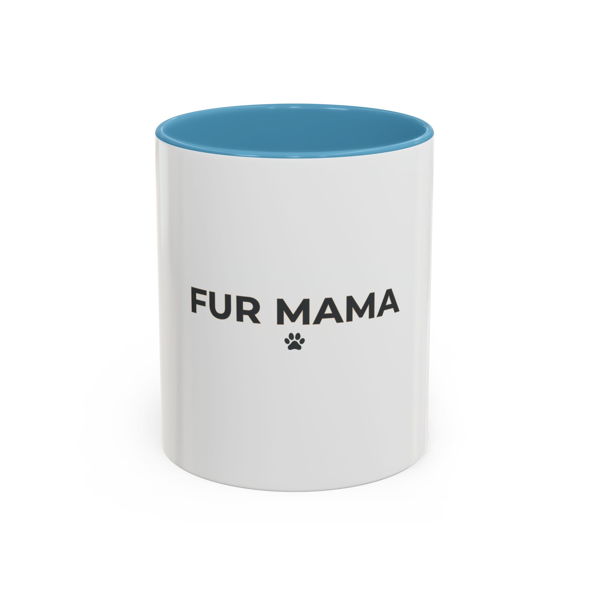 Fur Mama Accent Coffee Mug — Pet Mom Paw Print Gift (11/15 oz)