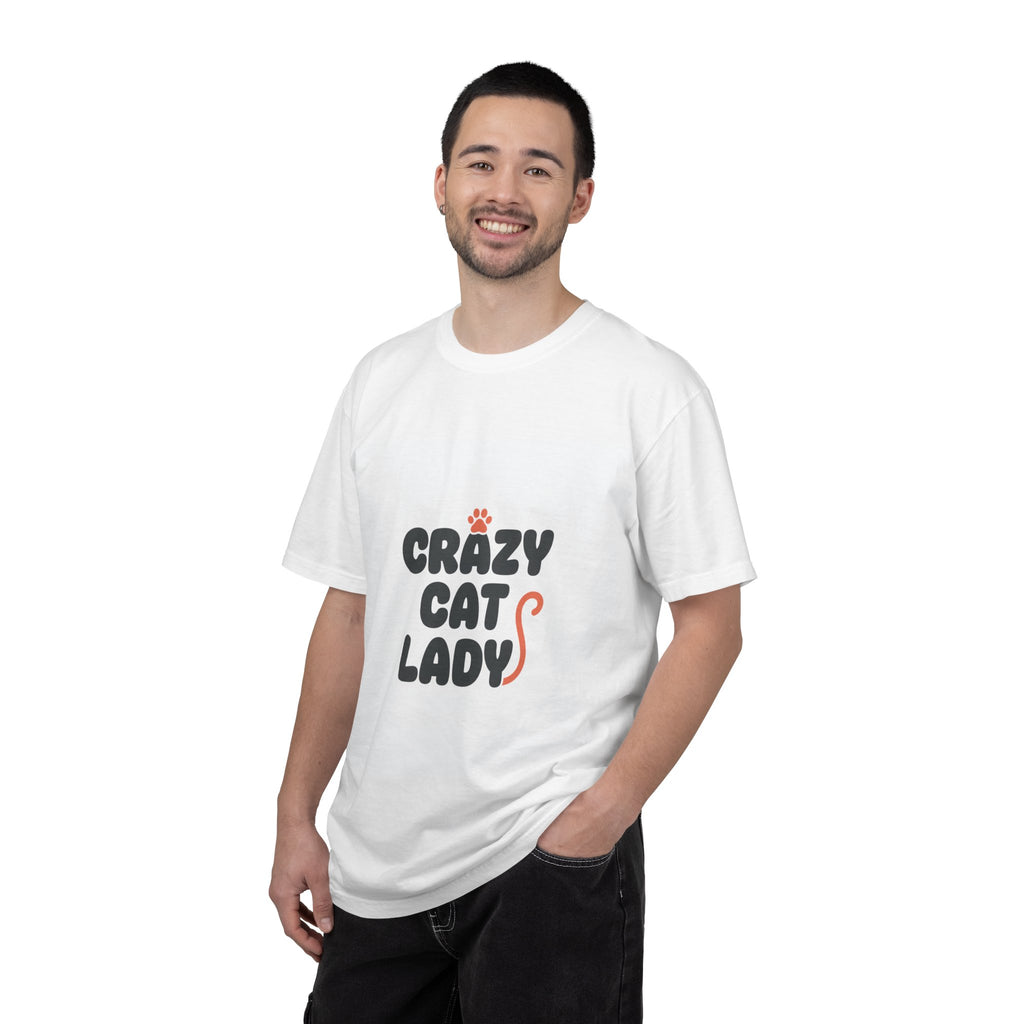 Crazy Cat Lady T-Shirt — Cute Paw Print Graphic Tee for Cat Lovers