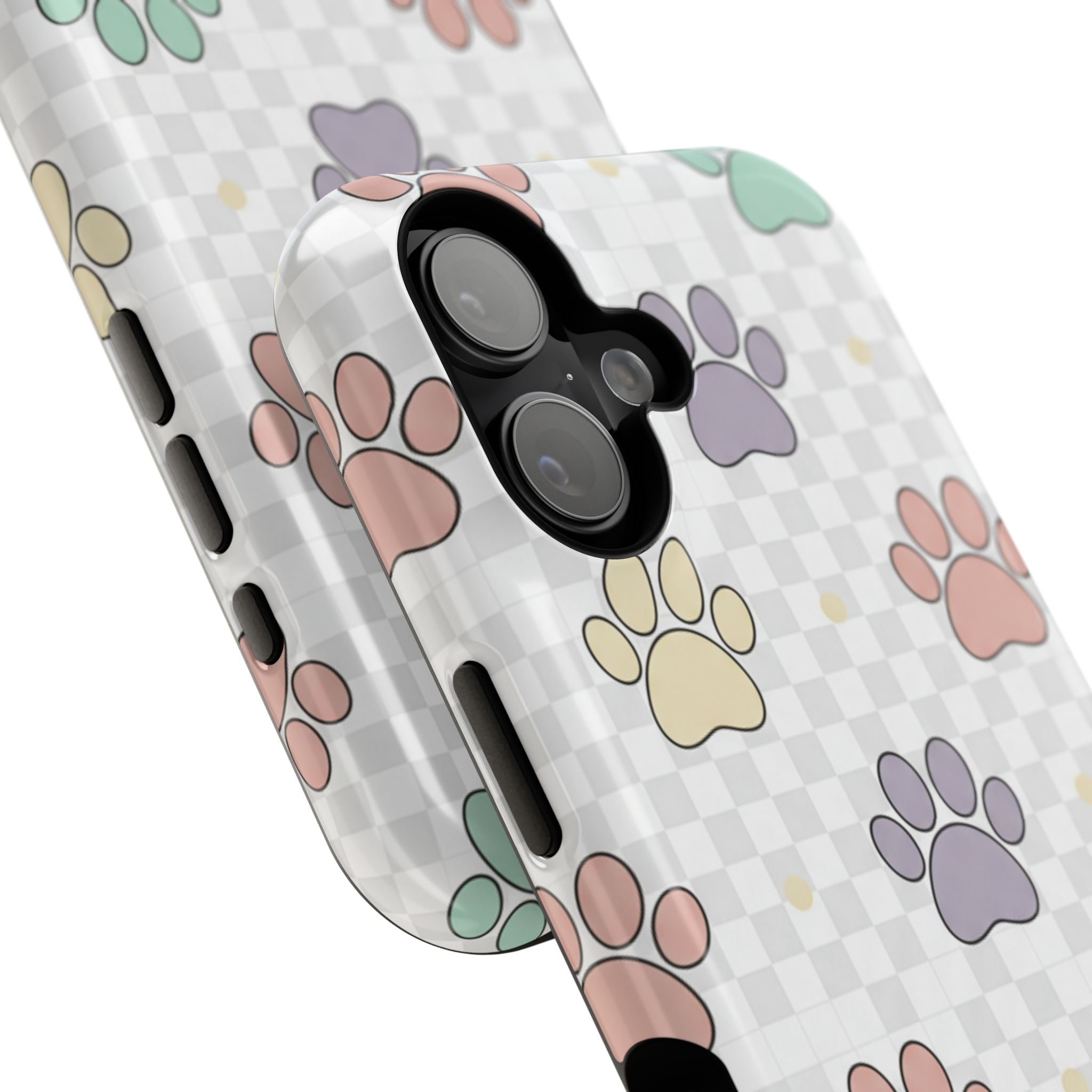 Paw Print Impact Phone Case — Pastel Pet Protector