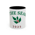 Holiday Coffee Mug - "Tis the Season 2025" Accent Ceramic Mug