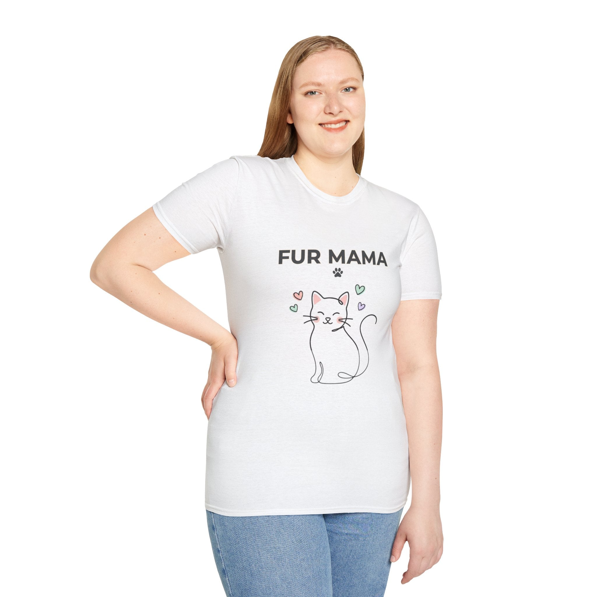 Fur Mama Cat T-Shirt — Cute Cat Mom Graphic Tee