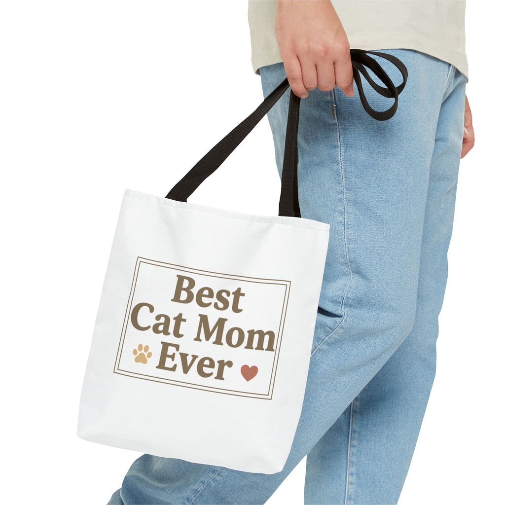 Best Cat Mom Ever Tote Bag — Cute Cat Mom Gift