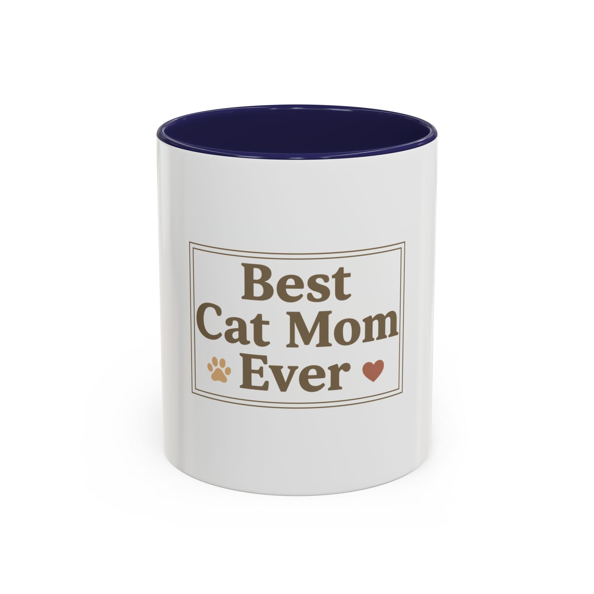 Best Cat Mom Ever Accent Coffee Mug - 11oz/15oz Cat Lover Gift