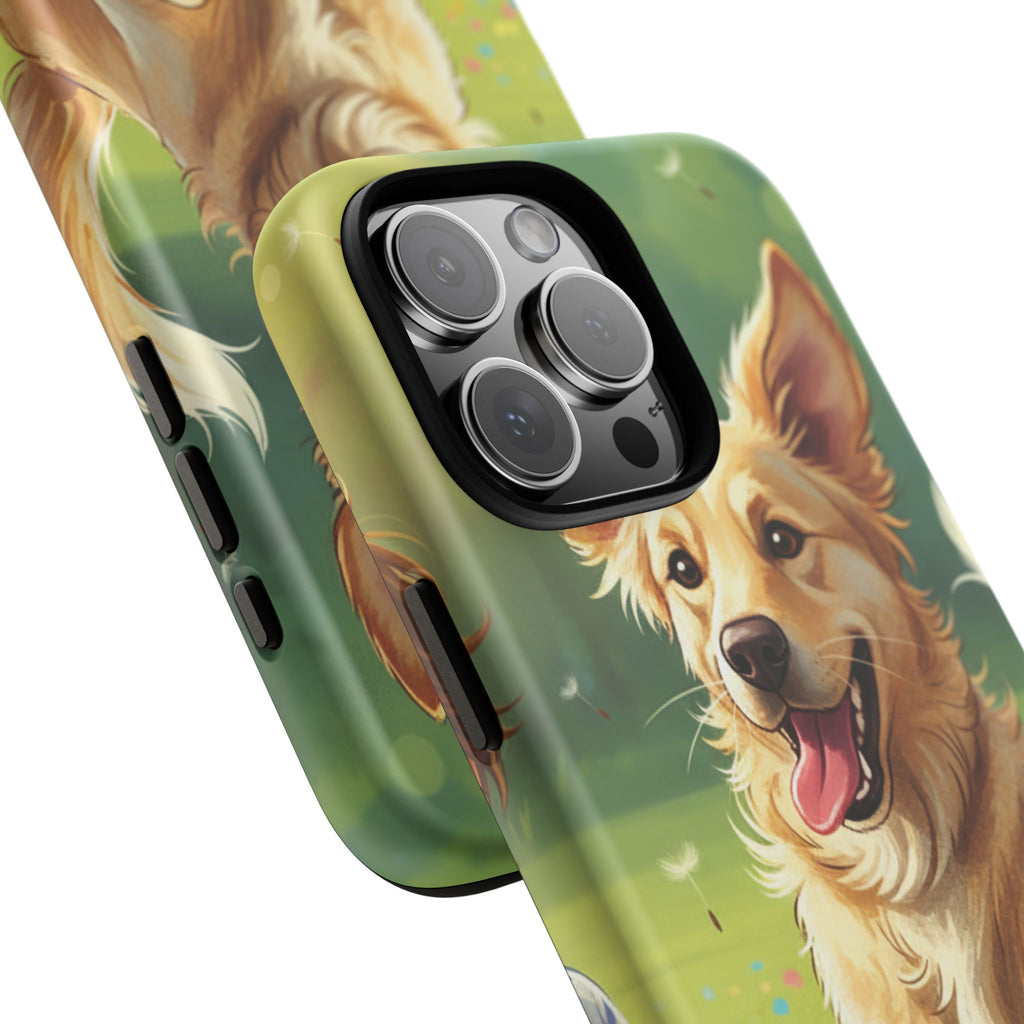 Phone Case - Personalized Cute Golden Retriever Phone Case (Name Customizable)