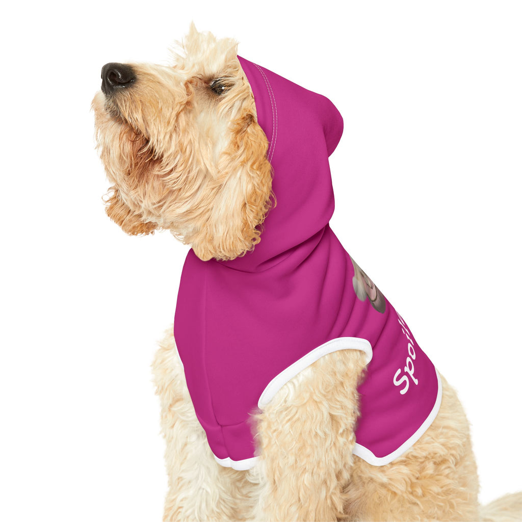 Pet Hoodie — "Spoiled Rotten" Pink Pet Hoodie with Cute Cat Photo