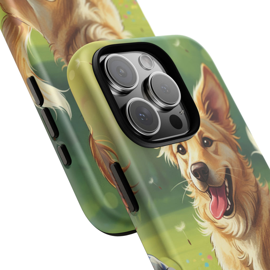 Phone Case - Personalized Cute Golden Retriever Phone Case (Name Customizable)