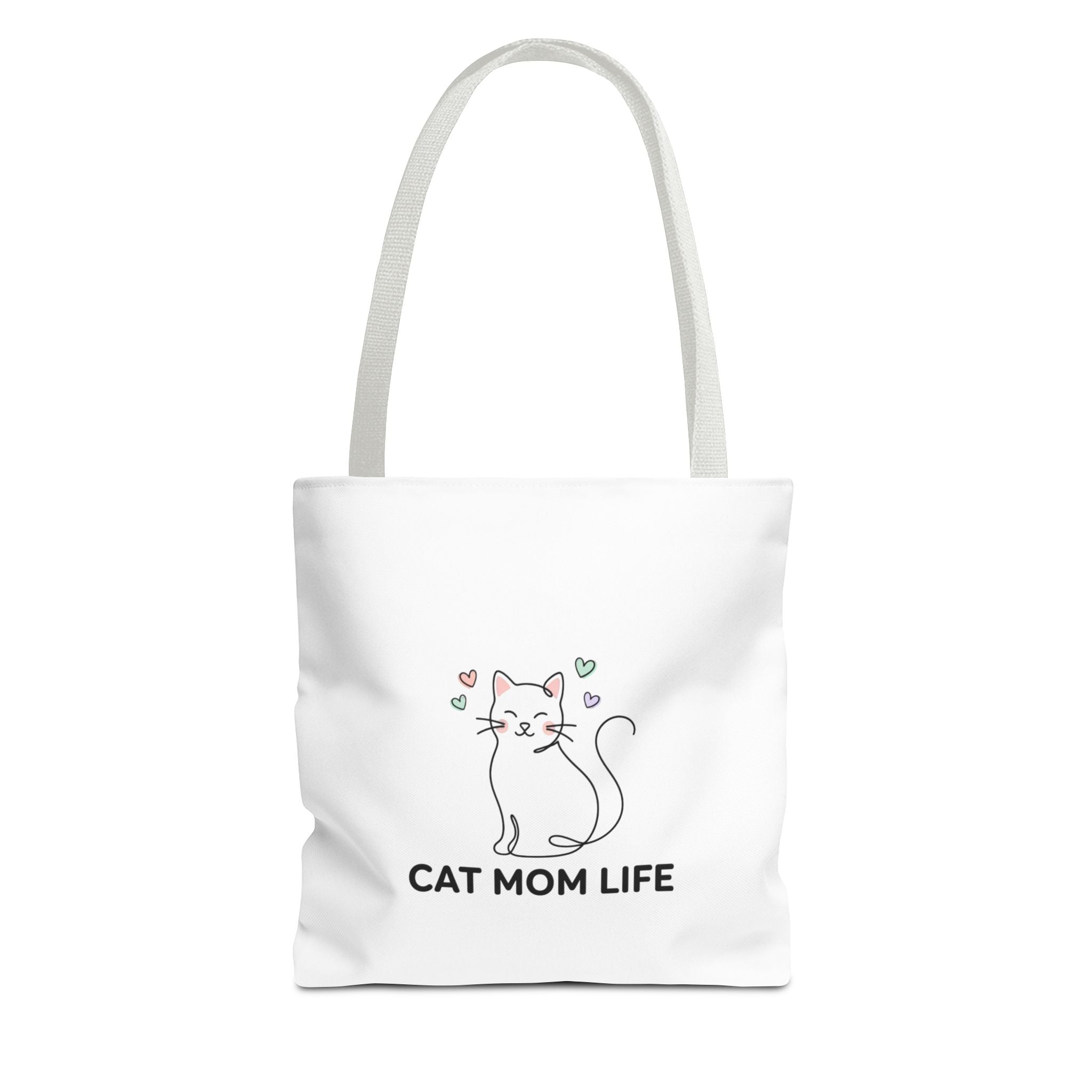 Cat Mom Life Tote Bag — Cute Cat Lover Canvas Tote