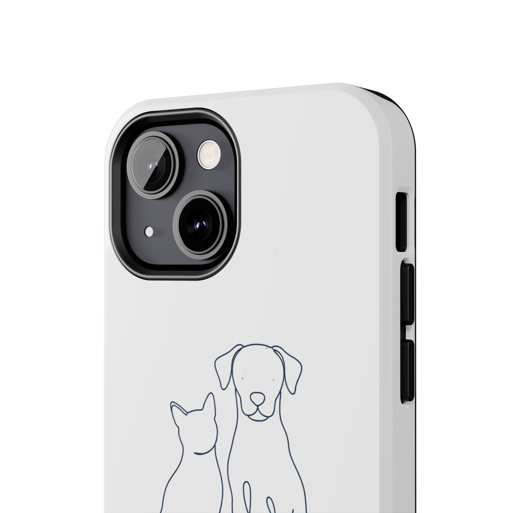 Cat & Dog Line Art Mug — Custom Pet Portrait