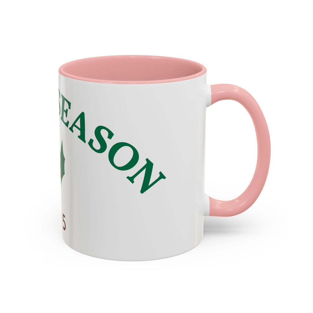 Holiday Coffee Mug - "Tis the Season 2025" Accent Ceramic Mug
