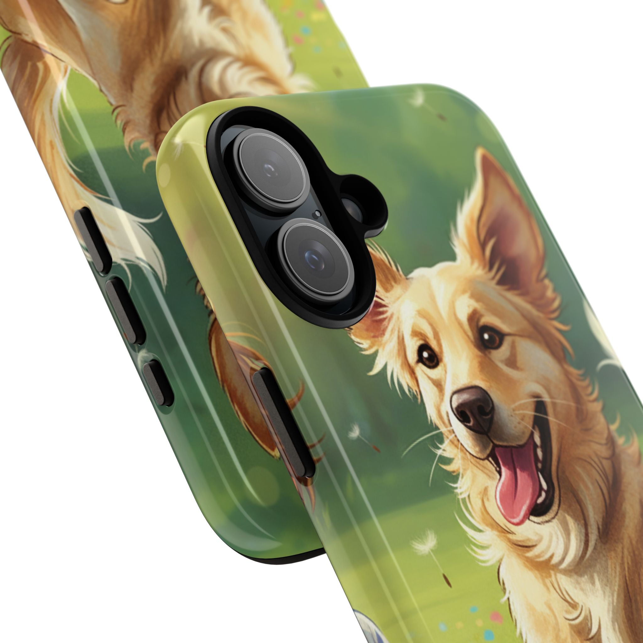 Phone Case - Personalized Cute Golden Retriever Phone Case (Name Customizable)