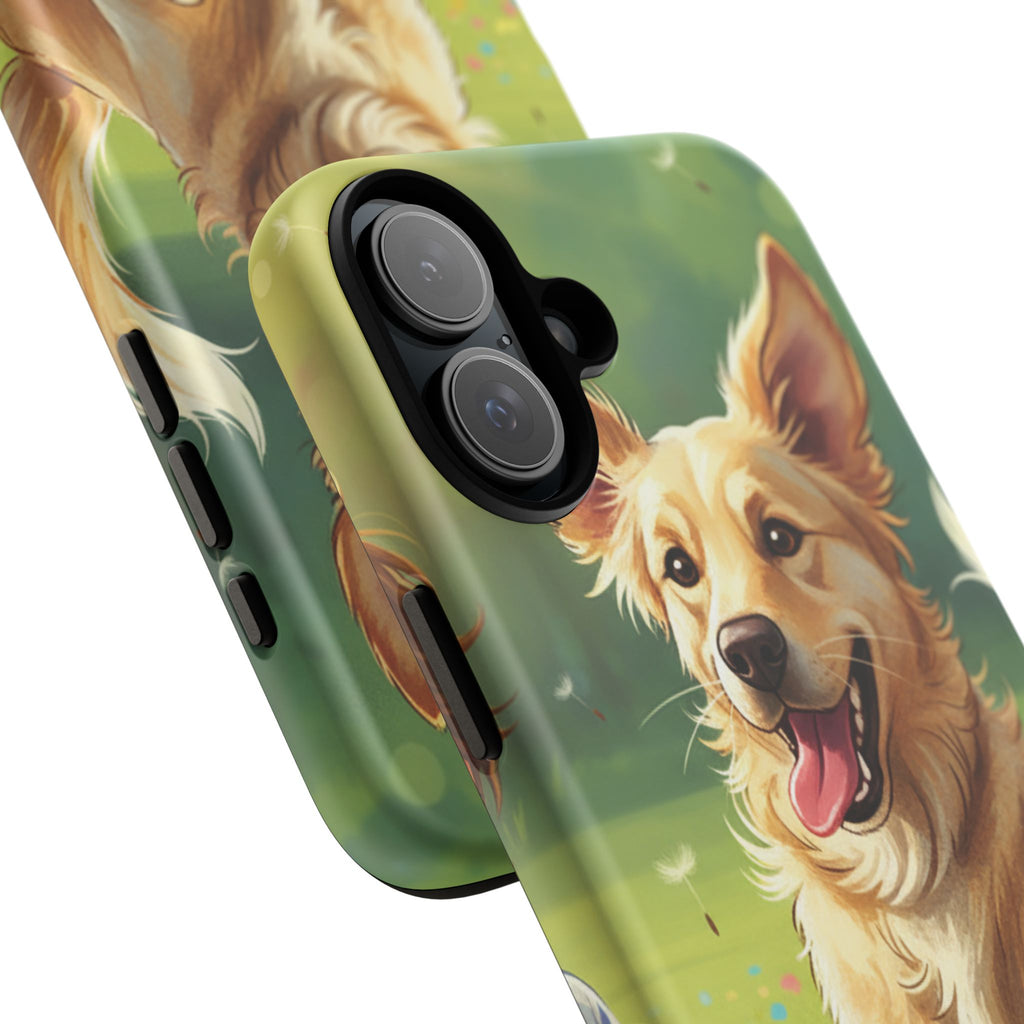 Phone Case - Personalized Cute Golden Retriever Phone Case (Name Customizable)