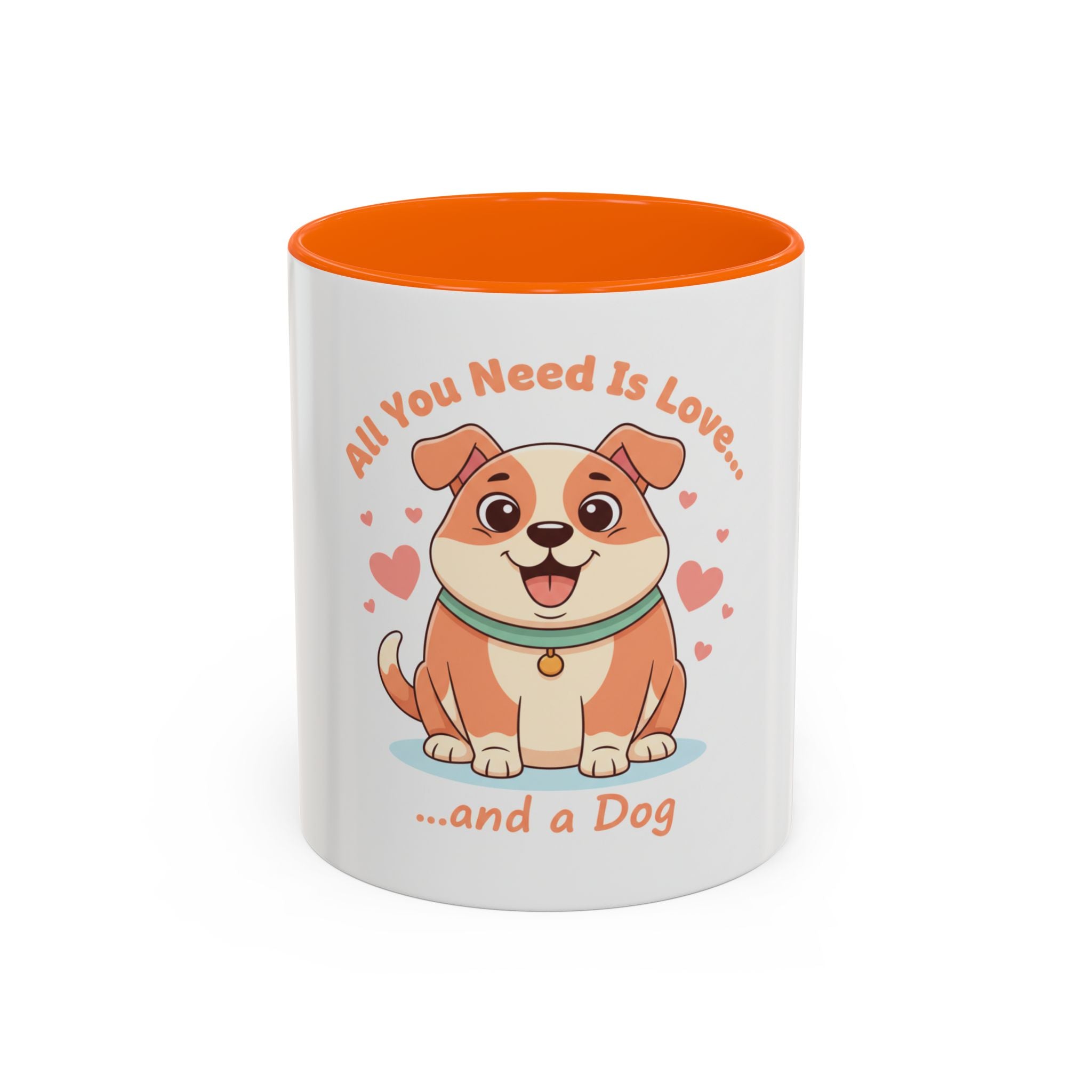 Dog Lover Coffee Mug — "All You Need Is Love... and a Dog" Accent Mug