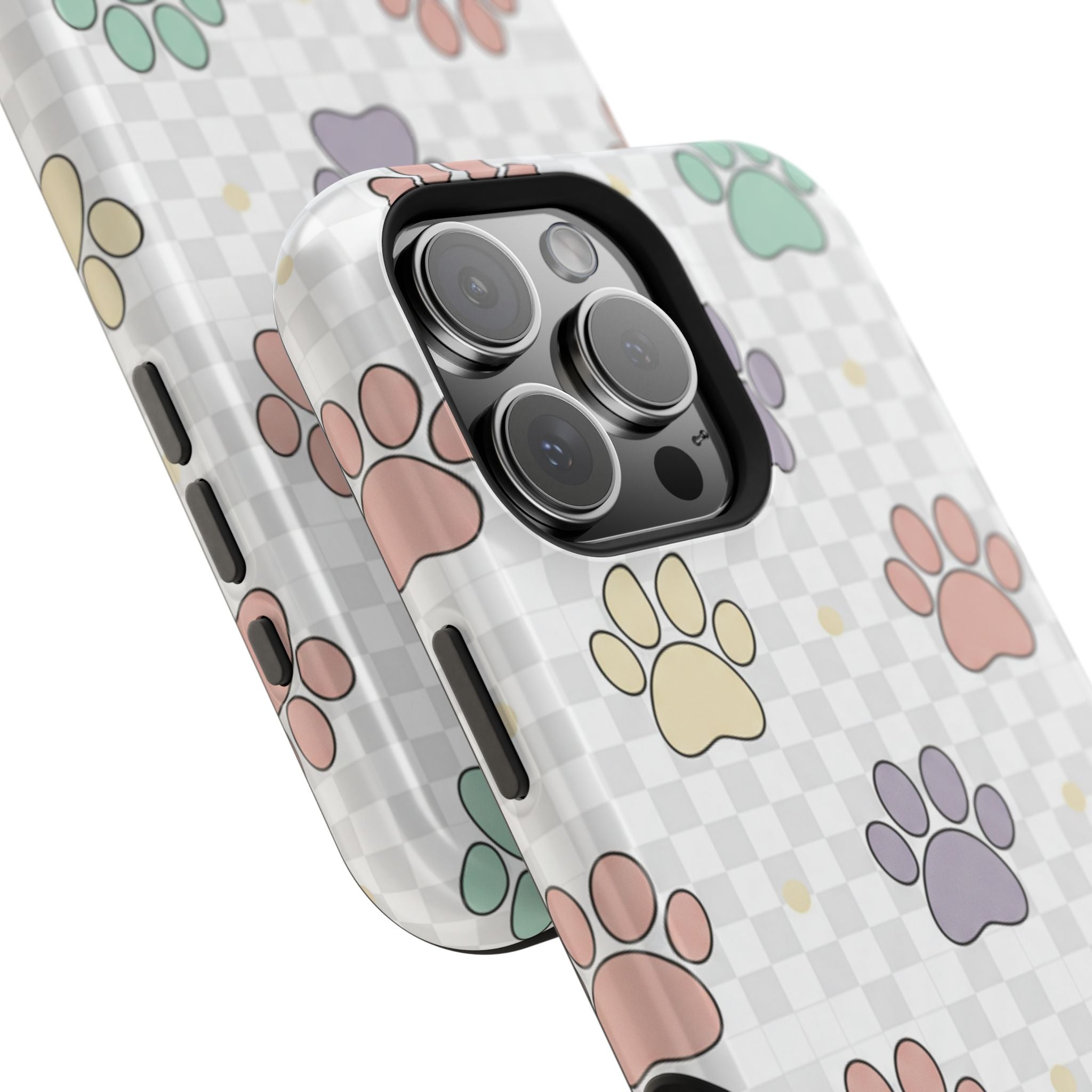 Paw Print Impact Phone Case — Pastel Pet Protector