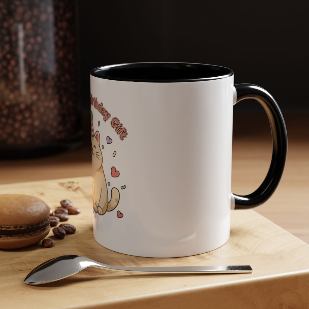 Birthday Cat Coffee Mug — Cute "Cat Mom Birthday Gift" Accent Mug (11/15 oz)