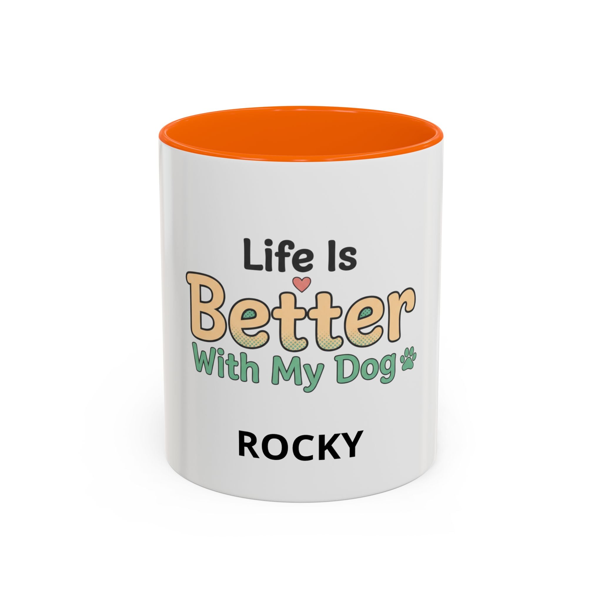 Life Is Better With My Dog On Drup Accent Coffee Mug (11/15oz)