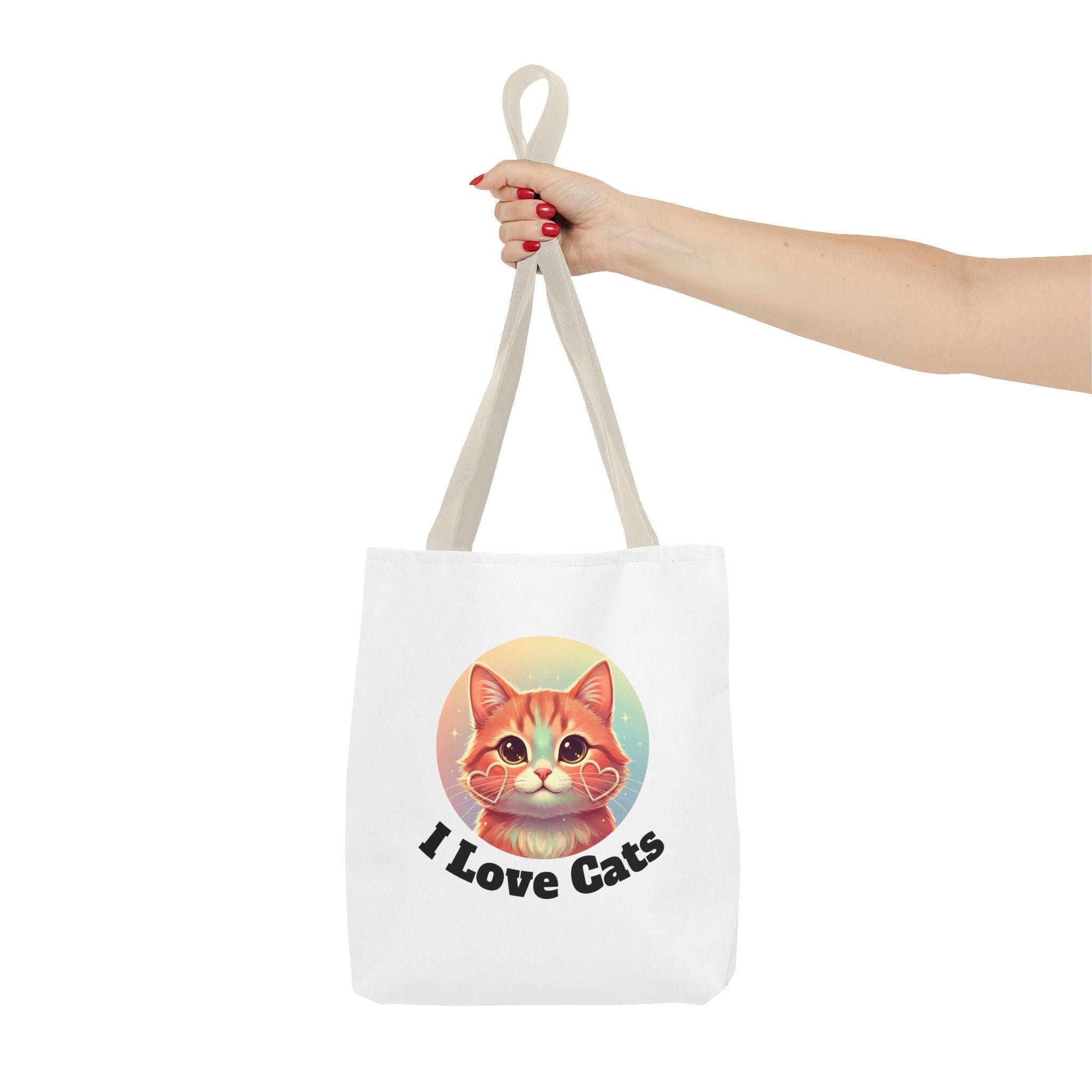 Cat Lover Tote Bag — Cute "I Love Cat" Kitty Canvas Tote