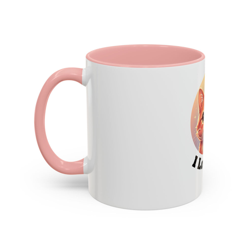 Cute Ginger Cat Accent Coffee Mug — Adorable Heart Cheeks Cat Mug (11/15oz)