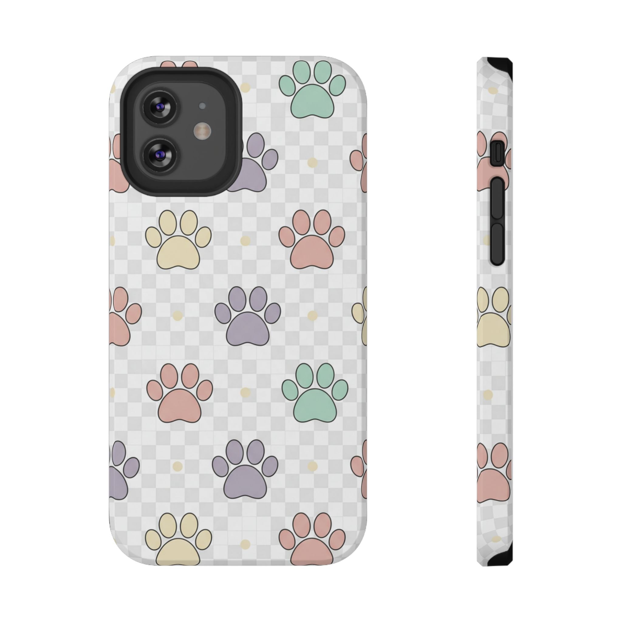 Paw Print Impact Phone Case — Pastel Pet Protector
