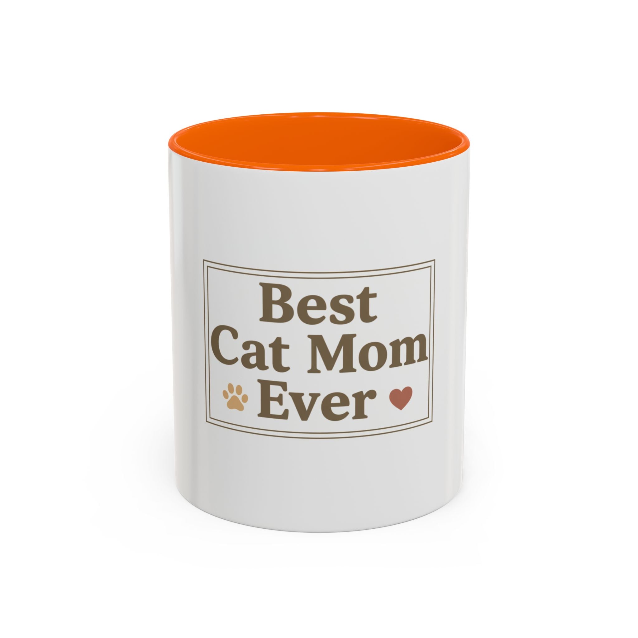 Best Cat Mom Ever Accent Coffee Mug - 11oz/15oz Cat Lover Gift