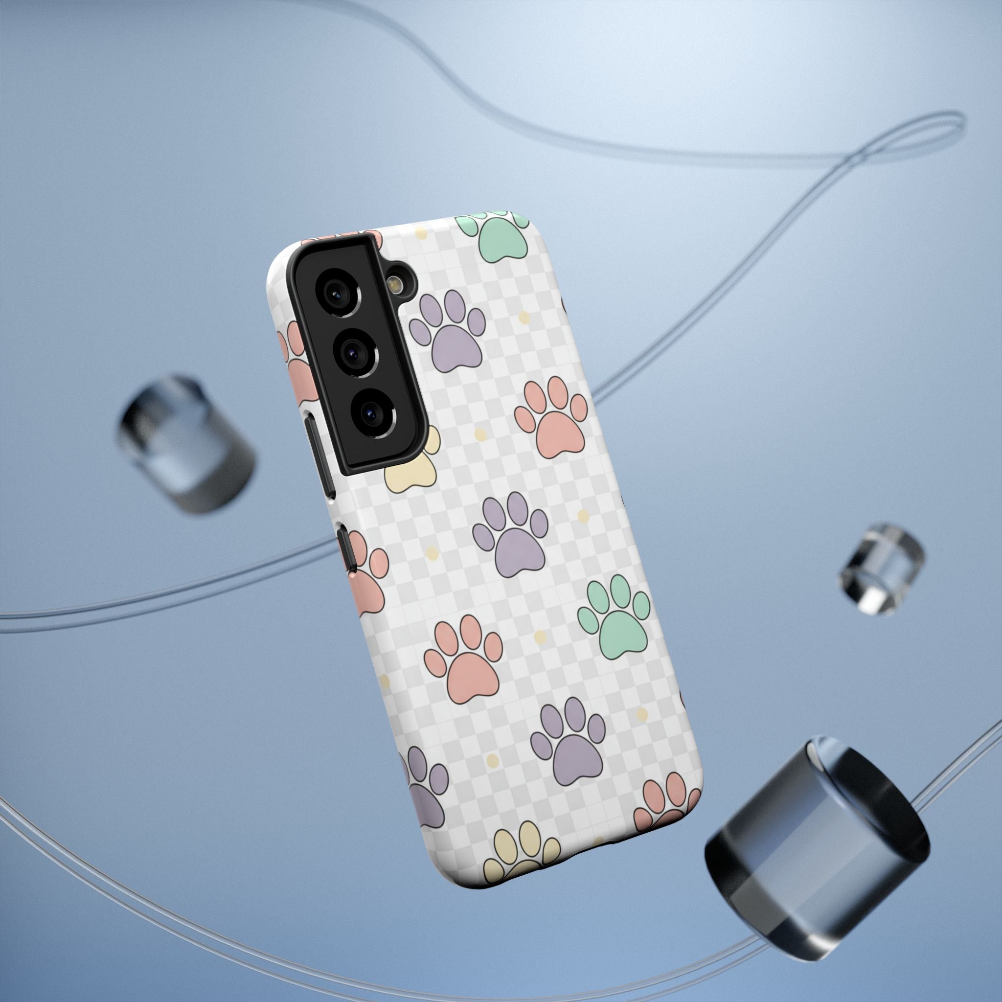 Paw Print Impact Phone Case — Pastel Pet Protector