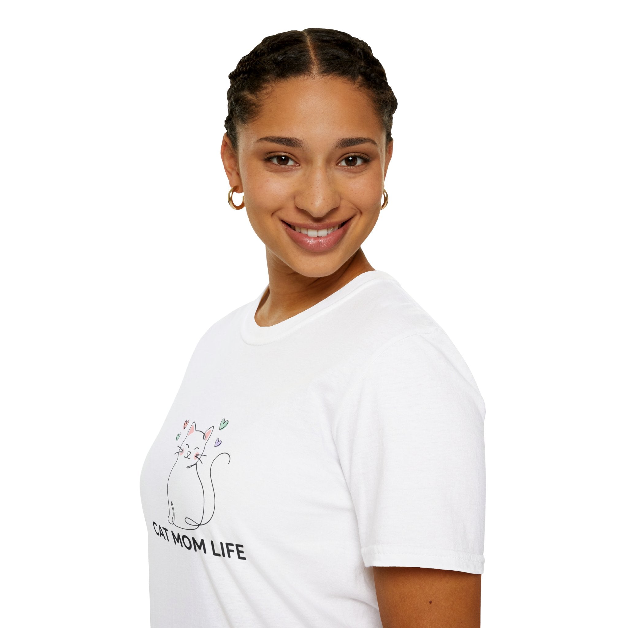 Cat Mom Life T-Shirt — Cute Minimal Cat Graphic Tee for Cat Lovers