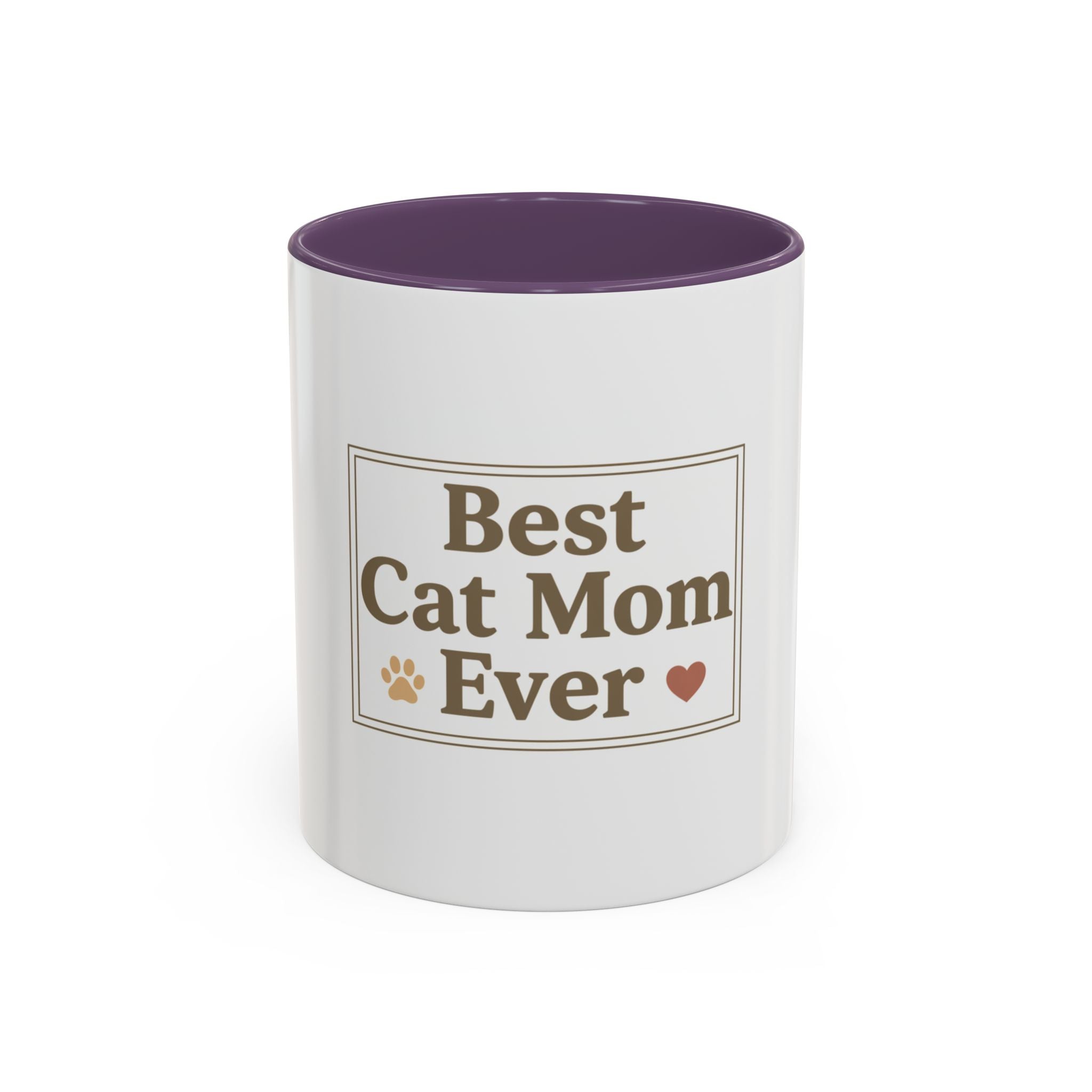 Best Cat Mom Ever Accent Coffee Mug - 11oz/15oz Cat Lover Gift