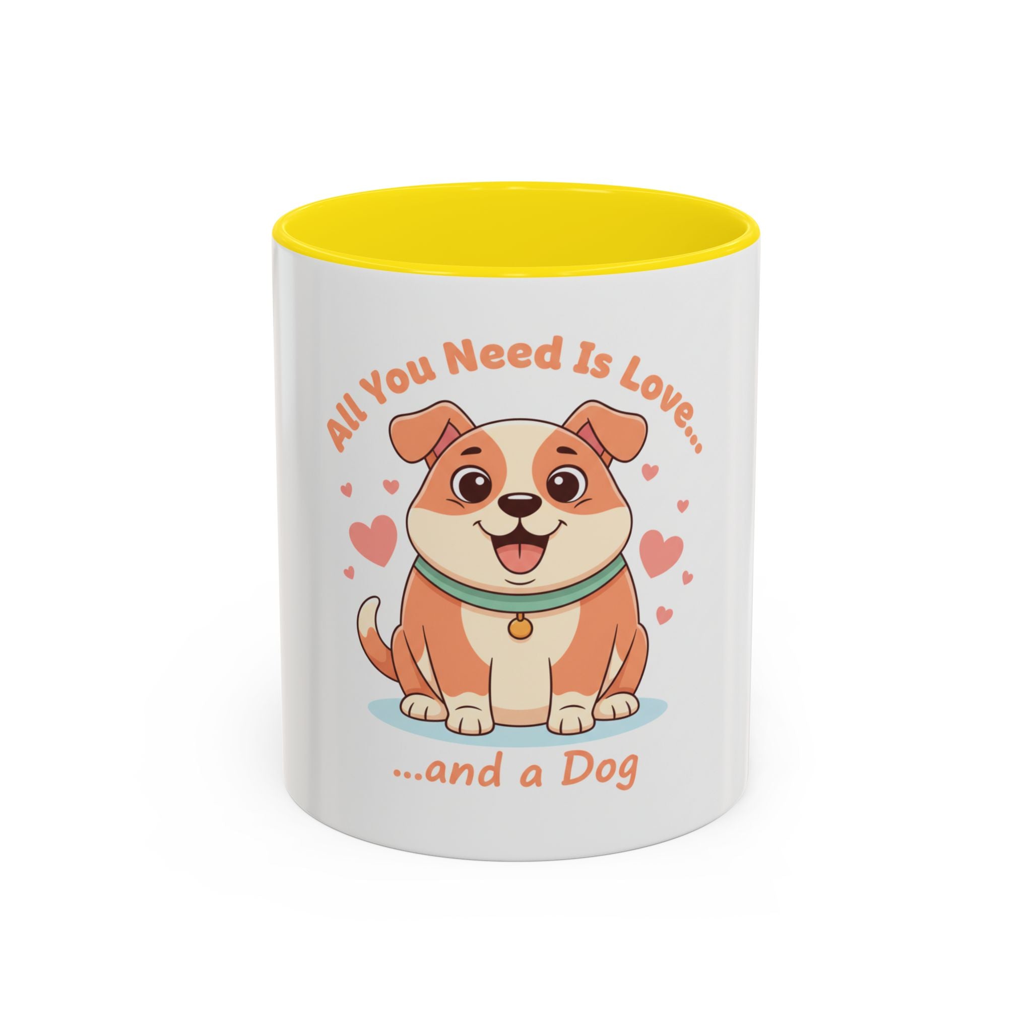 Dog Lover Coffee Mug — "All You Need Is Love... and a Dog" Accent Mug
