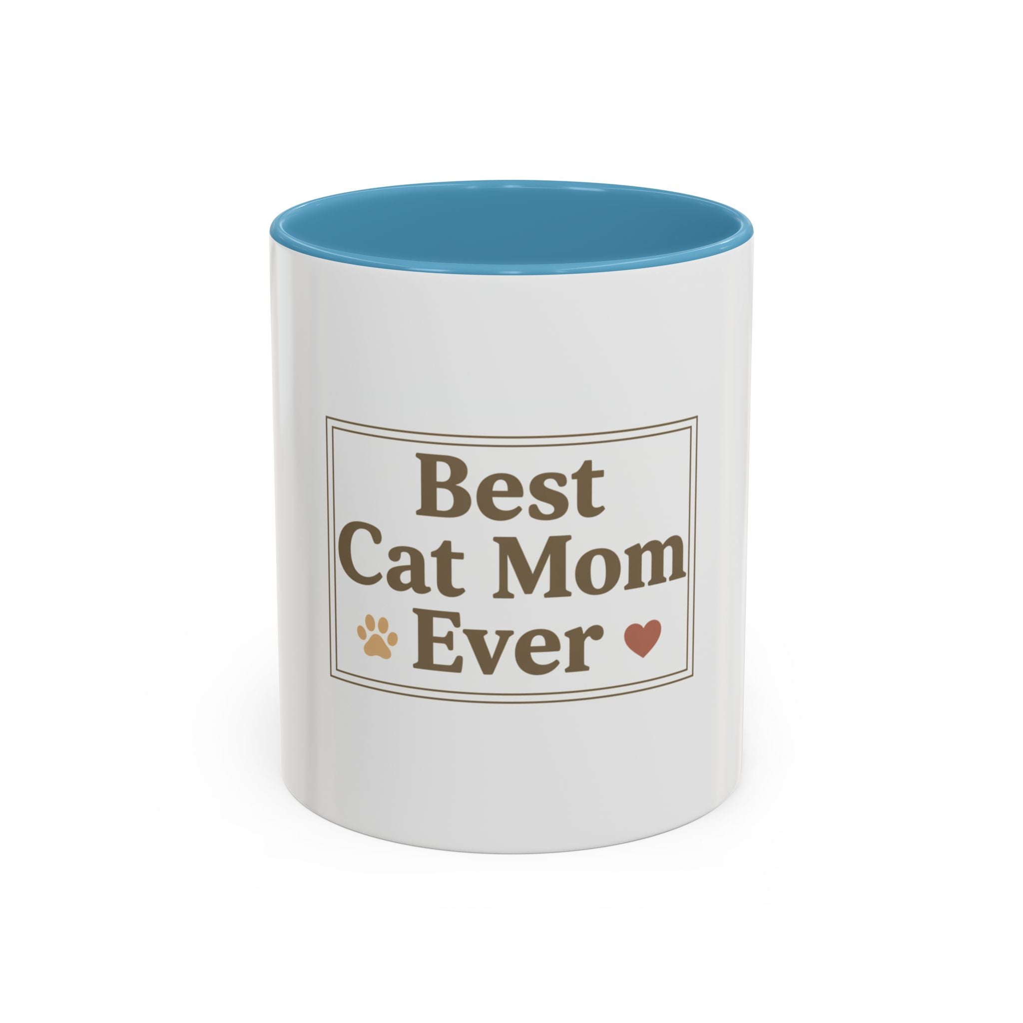Best Cat Mom Ever Accent Coffee Mug - 11oz/15oz Cat Lover Gift