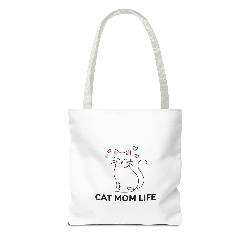 Cat Mom Life Tote Bag — Cute Cat Lover Canvas Tote