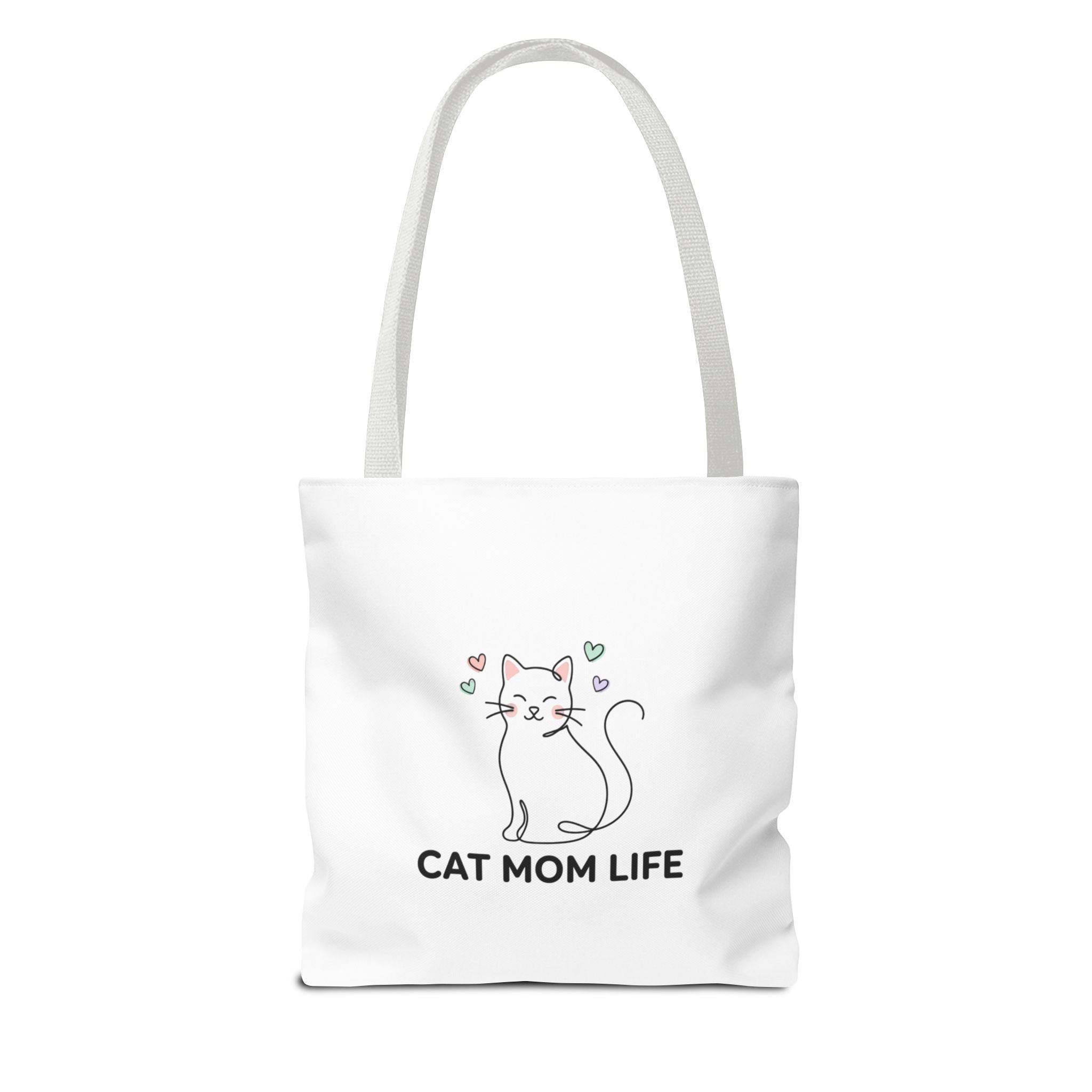Cat Mom Life Tote Bag — Cute Cat Lover Canvas Tote