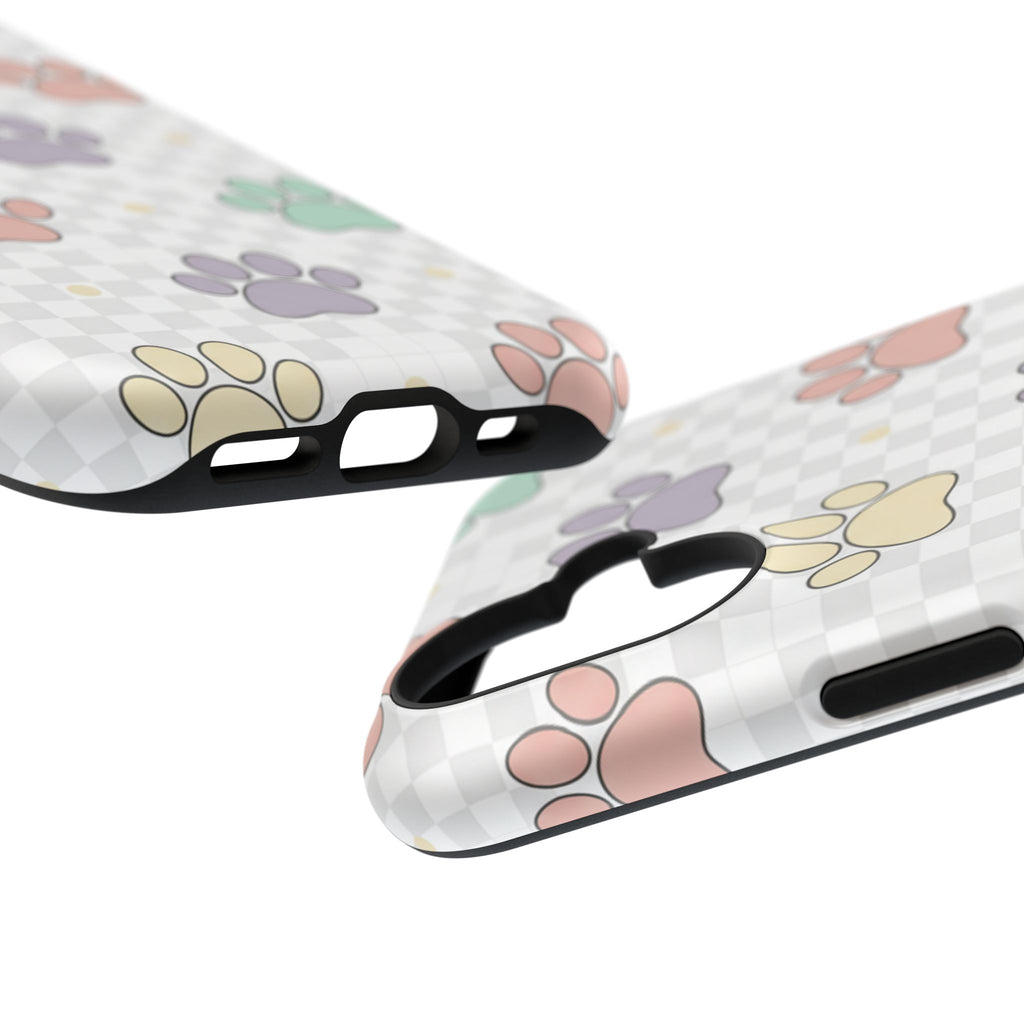 Paw Print Impact Phone Case — Pastel Pet Protector