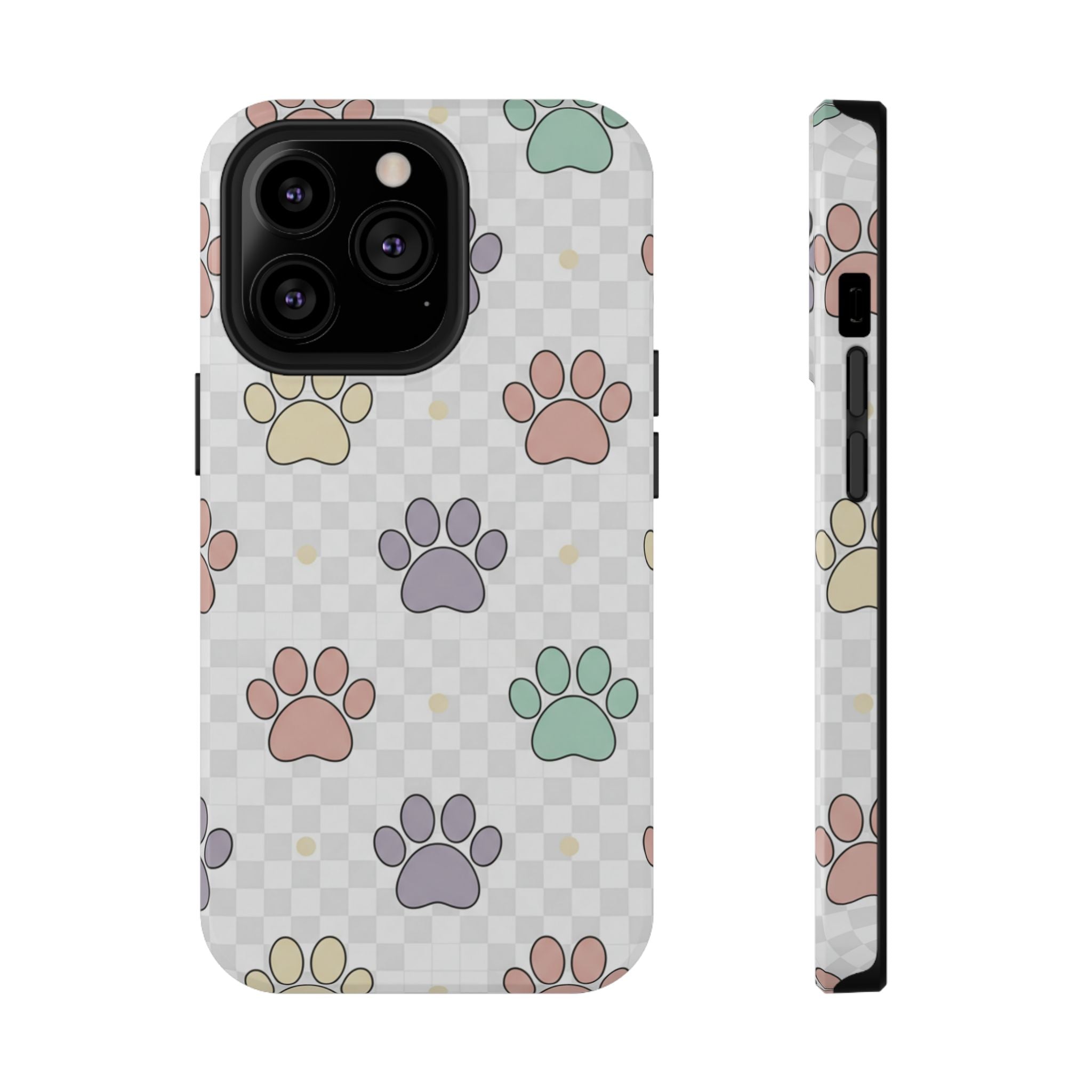 Paw Print Impact Phone Case — Pastel Pet Protector