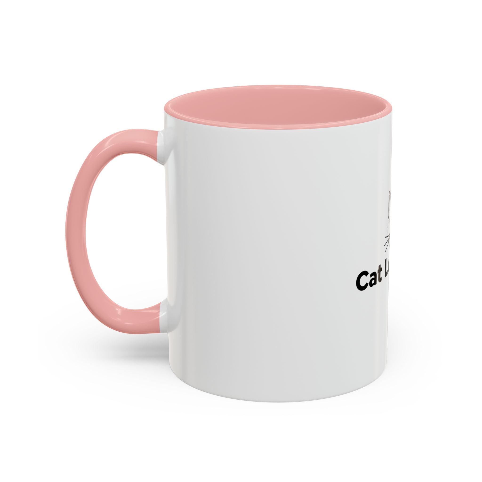 Cat Lover Accent Coffee Mug — Cute Cat Face Gift (11oz & 15oz)