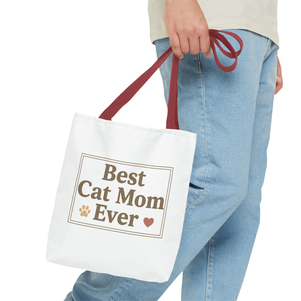 Best Cat Mom Ever Tote Bag — Cute Cat Mom Gift