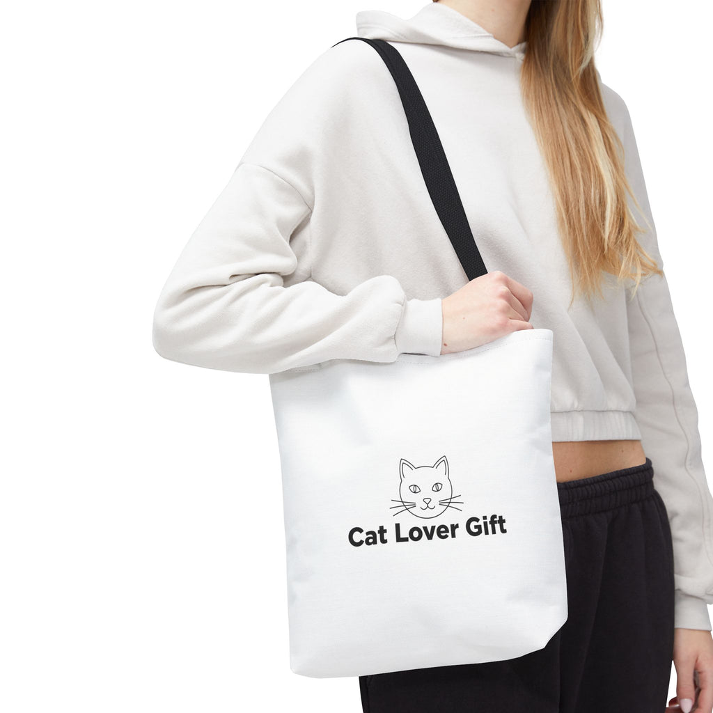 Cat Lover Gift Tote Bag — Cute Cat Design Canvas Tote