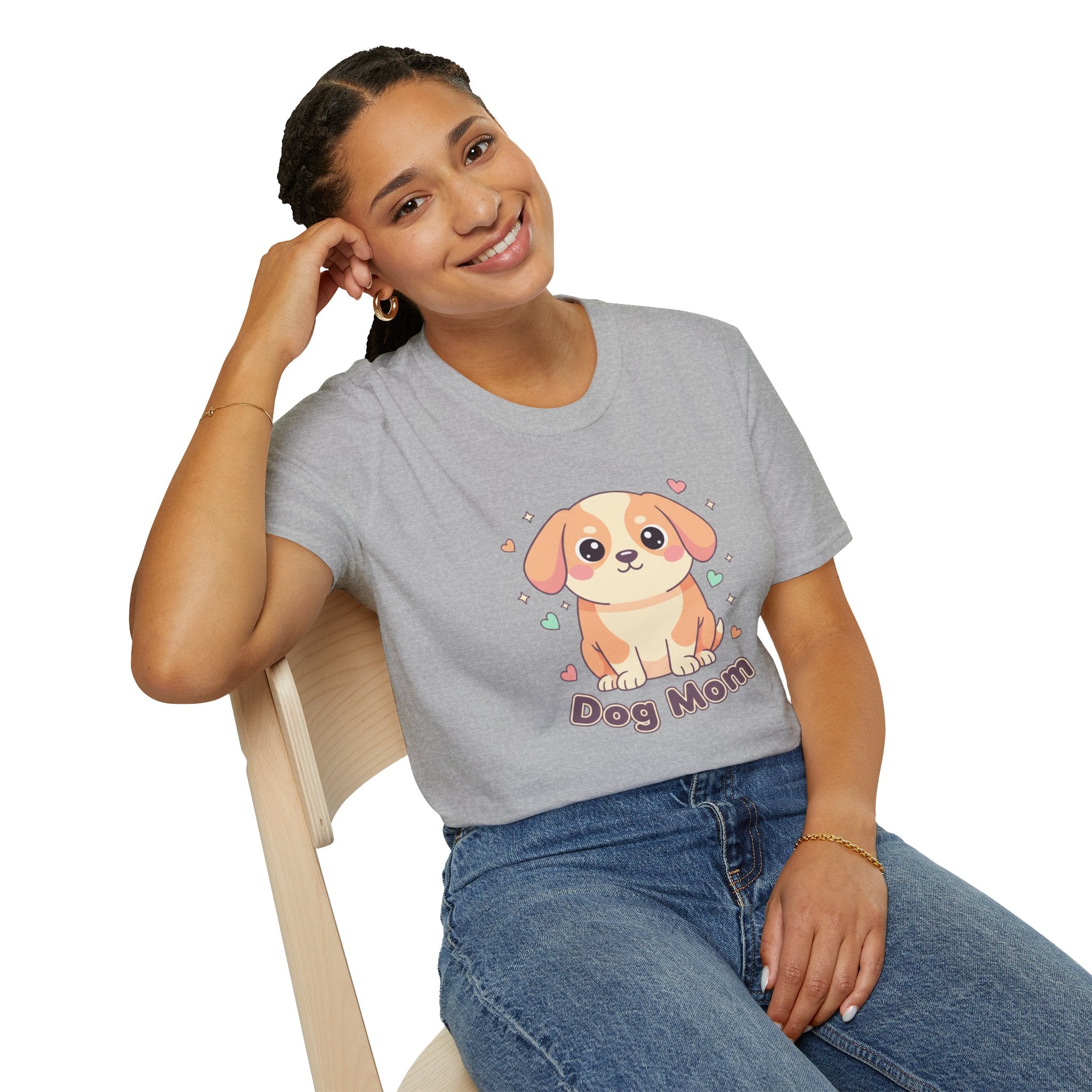 Dog Mom T-Shirt — Cute Cartoon Puppy Graphic Tee for Dog Lovers